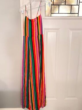 Rainbow Striped Maxi Dress